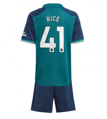 Arsenal Declan Rice #41 Koszulka Trzecich Dziecięca 2023-24 Krótki Rękaw (+ Krótkie spodenki)